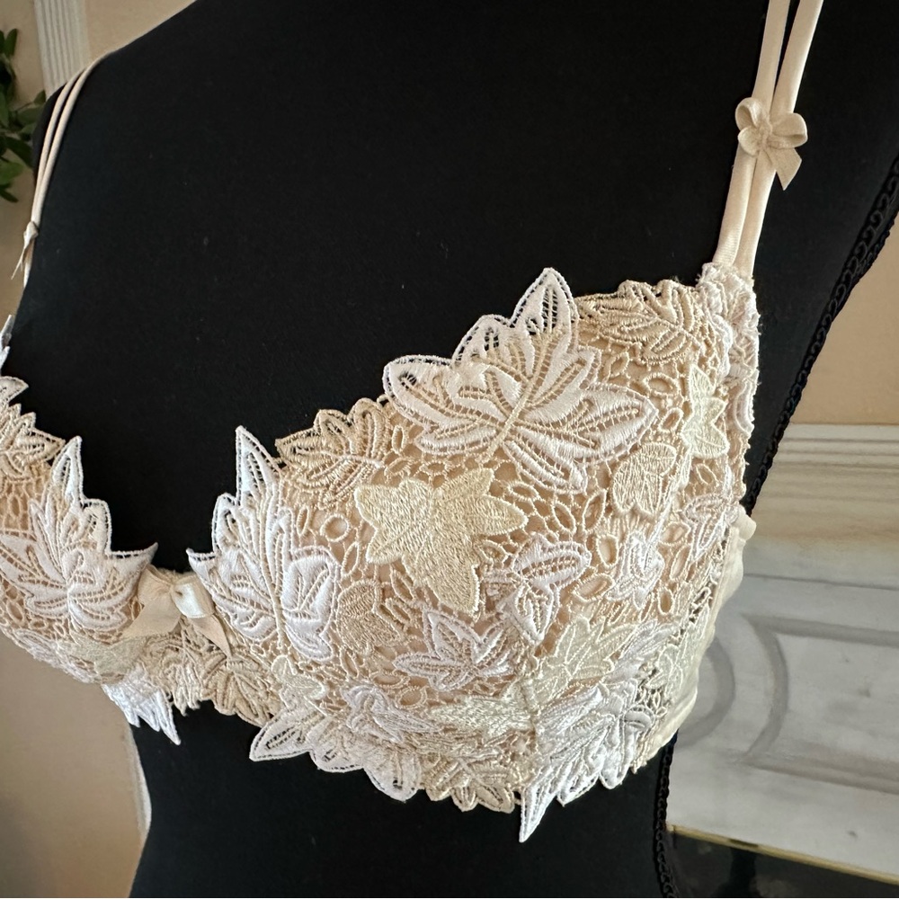 Lise Charmel Splendeur Soie Longline Demi Bra 36B Champagne Ivory
